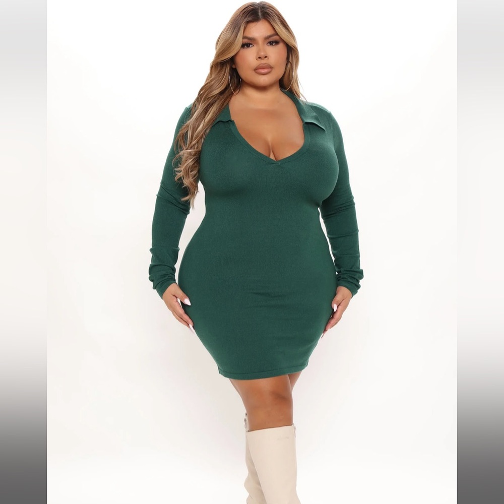 Collar bodycon dress